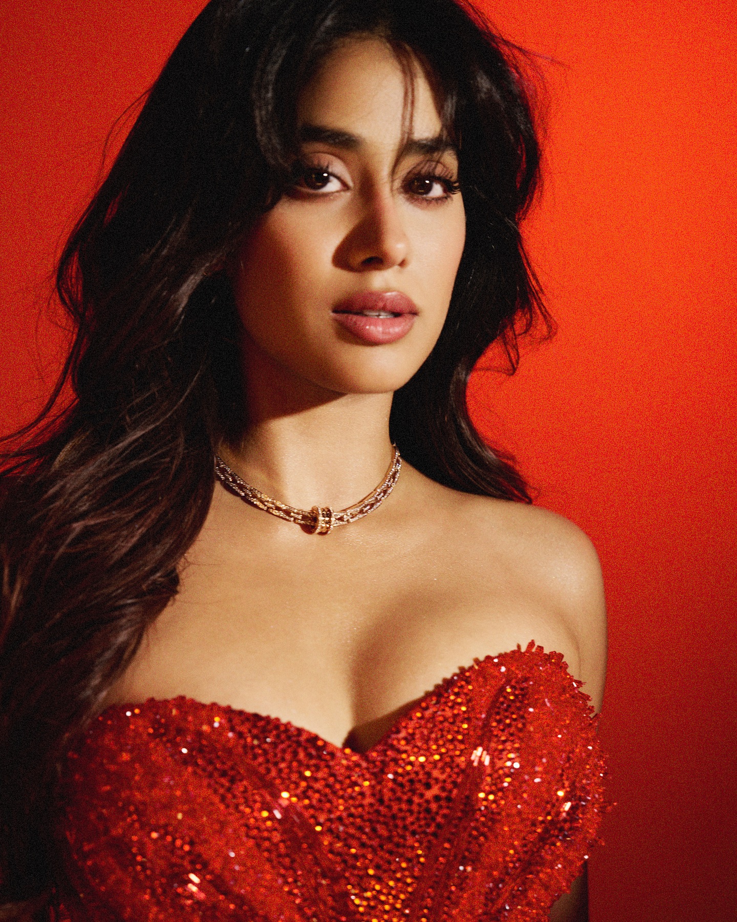 Janhvi Kapoor Turns Up the Heat in Red Despite the Summer Sun