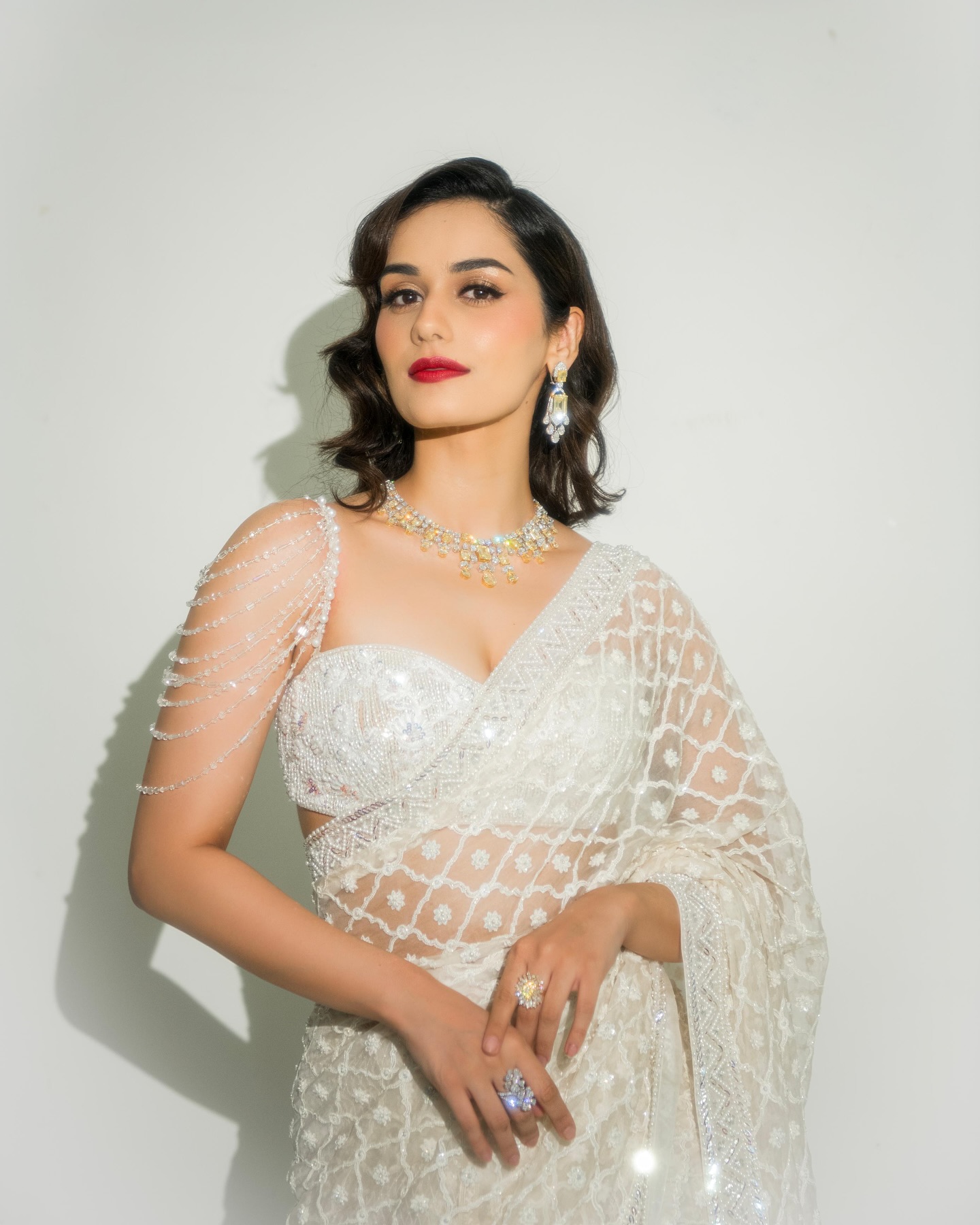 Manushi Chhillar's Vintage Retro Saree: Captivating Hearts Everywhere