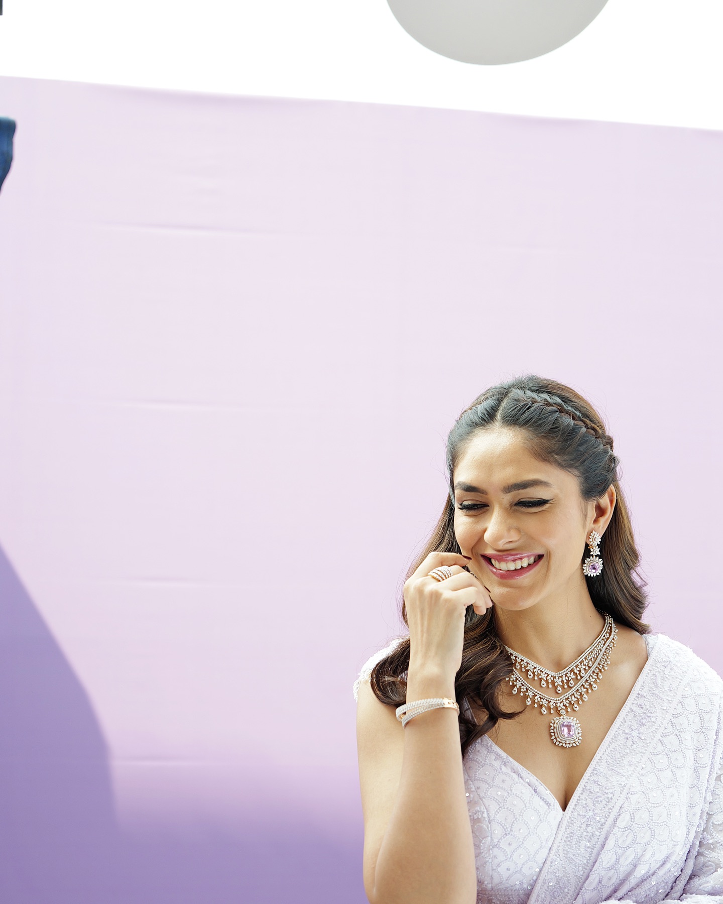 Mrunal Thakur Lavender Look with a Desi Twist is Turning Heads