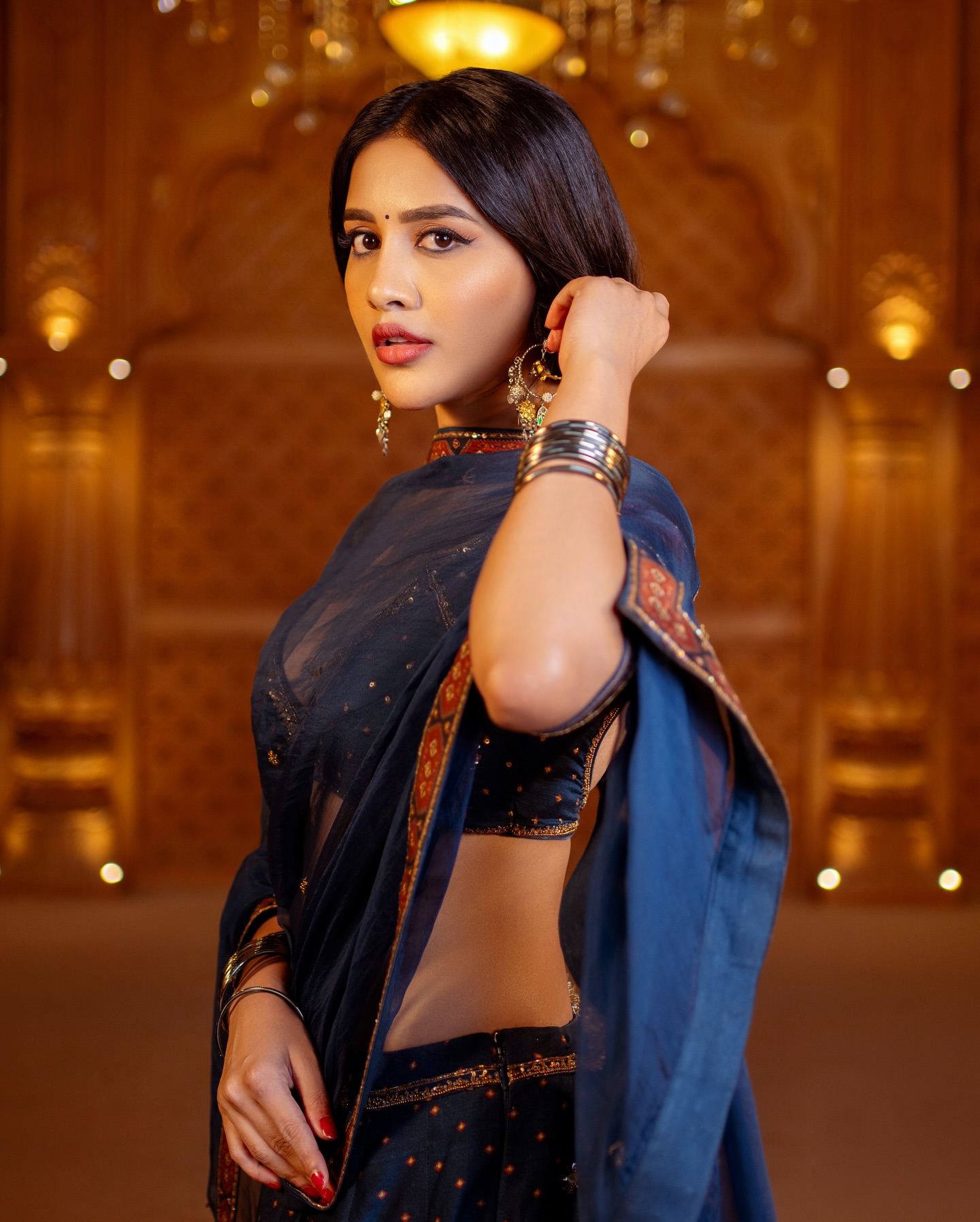 Nabha Natesh Impresses Fans With Her Trendsetting Lehanga Style