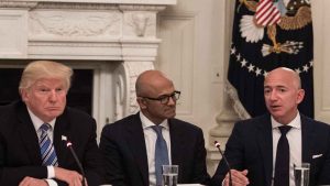 Why is Jeff Bezos praising Donald Trump now?