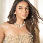 Rakul Preet Singh Stuns In Beige Pearl Bodycon Look