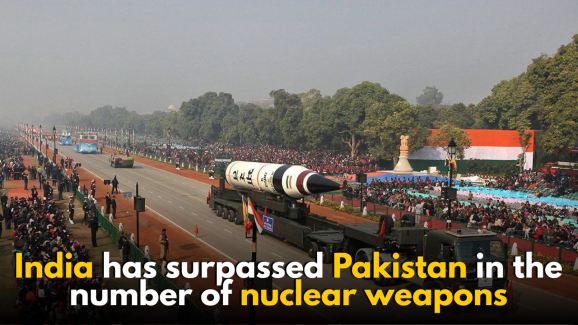 India has surpassed Pakistan in the number of nuclear weapons