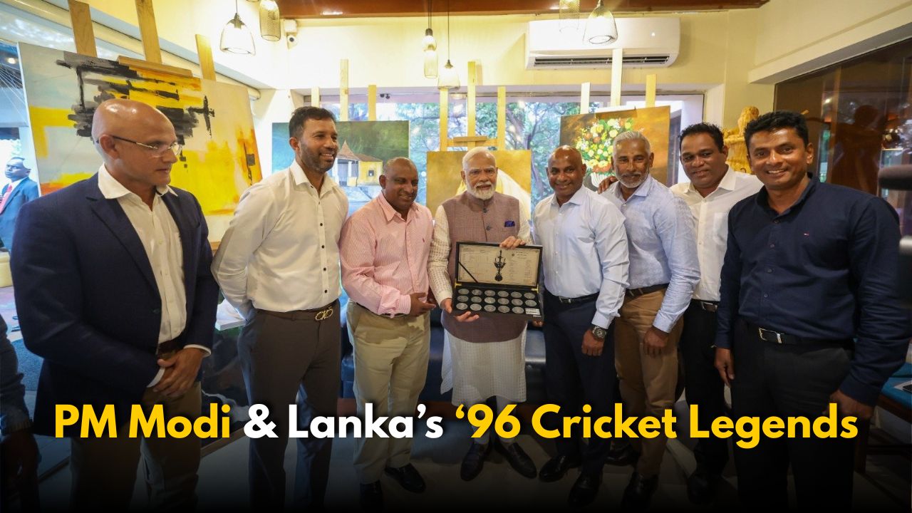 PM Modi Meets Sri Lanka’s ’96 World Cup Cricket Team