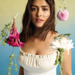 Mrunal Thakur in Cute White Aesthetic Dress