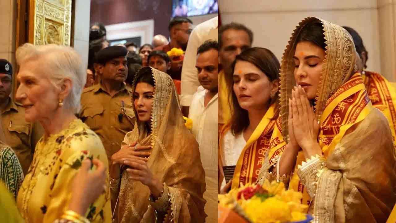 Jacqueline Fernandez Visits Siddhivinayak Temple with Elon Musk’s Mom