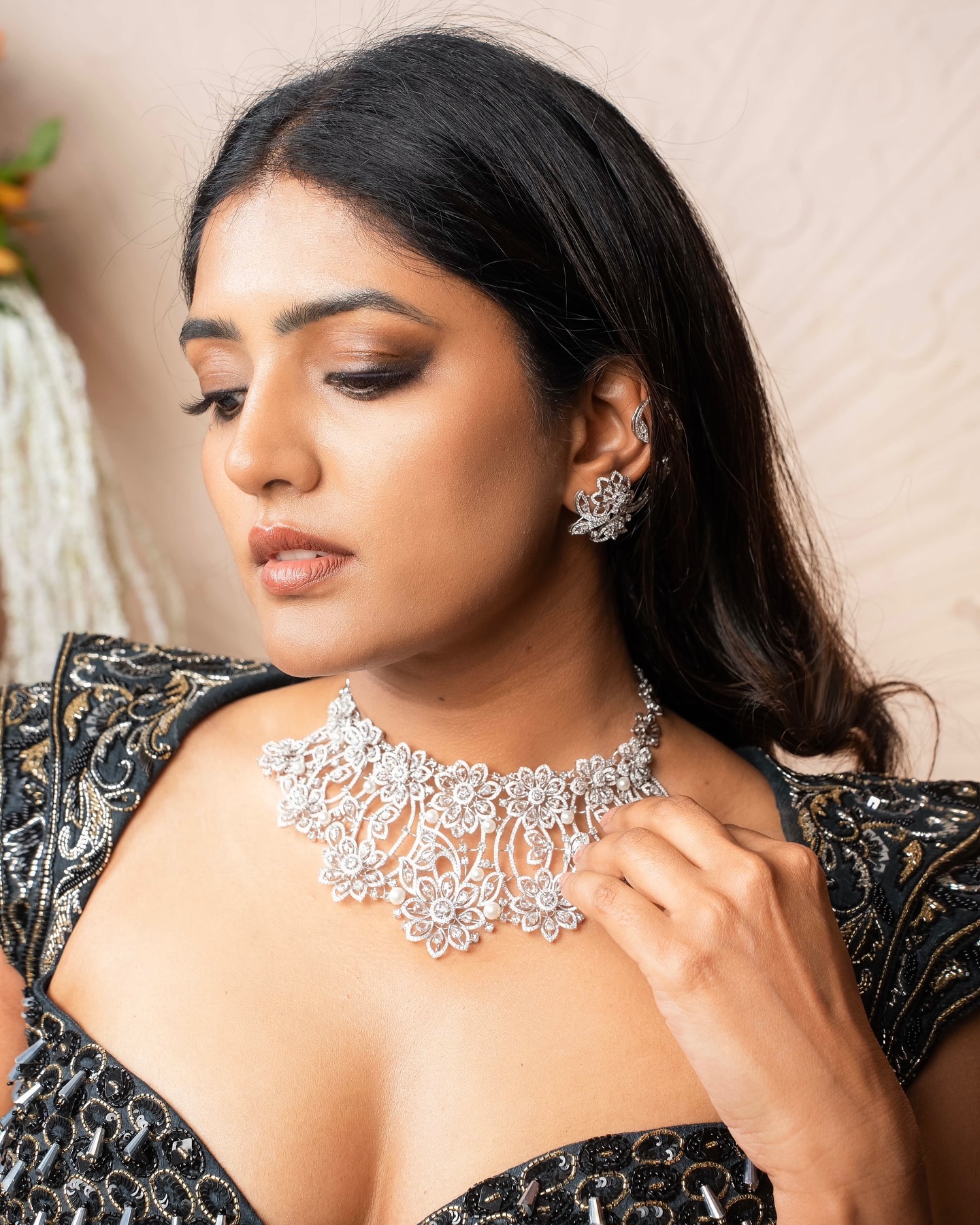 Eesha Rebba Slays Black Lehenga Look with Grace