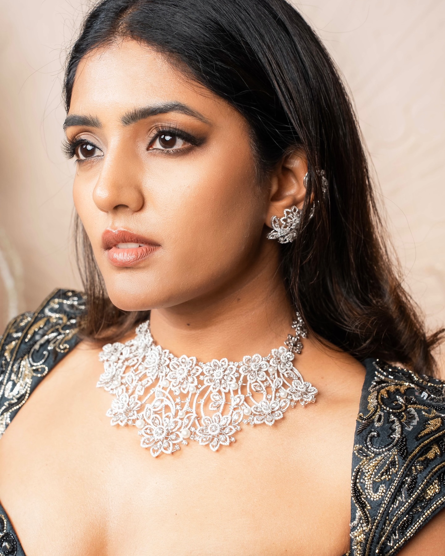 Eesha Rebba Slays Black Lehenga Look with Grace