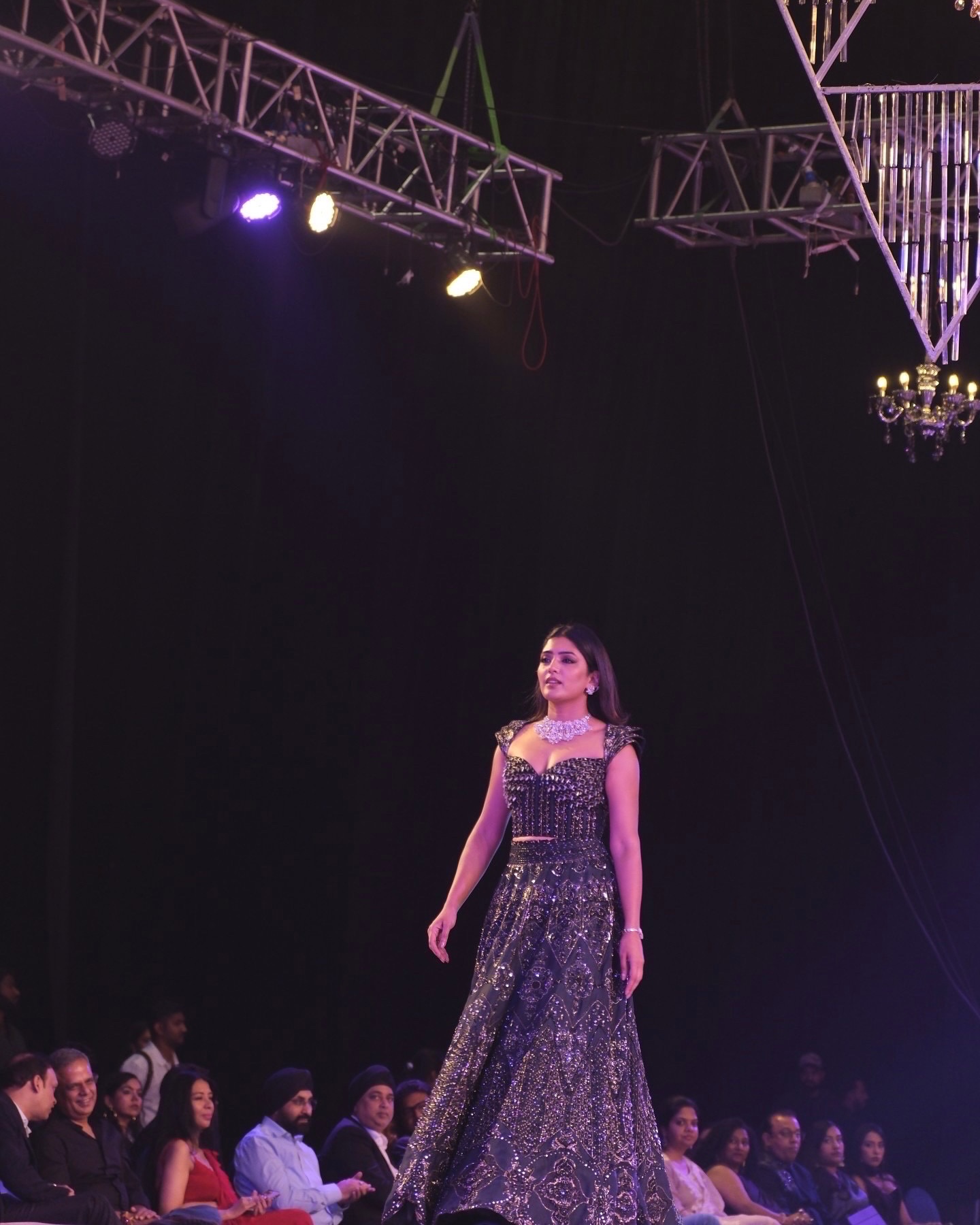 Eesha Rebba Slays Black Lehenga Look with Grace