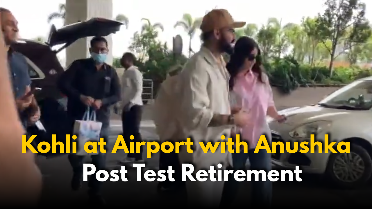 Kohli – Anushka Spotted in Mumbai Airport Post Test Retirement