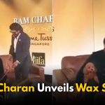 Ram Charan Unveils Wax Statue, Pooch Joins