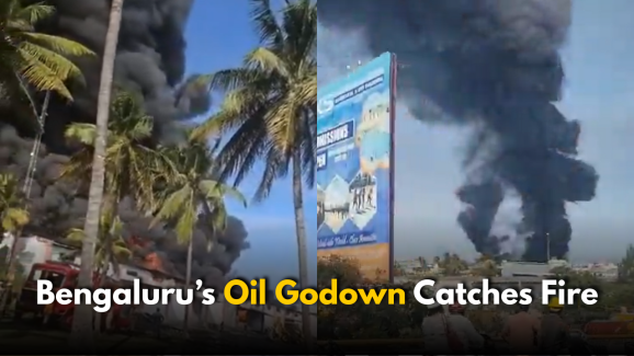 Massive Fire Erupts at Oil Godown Near Bengaluru
