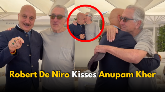 Robert De Niro Gives Warm Cheek Kiss to Anupam Kher