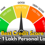 Best Credit Score if you need 1 Lakh personal Loan