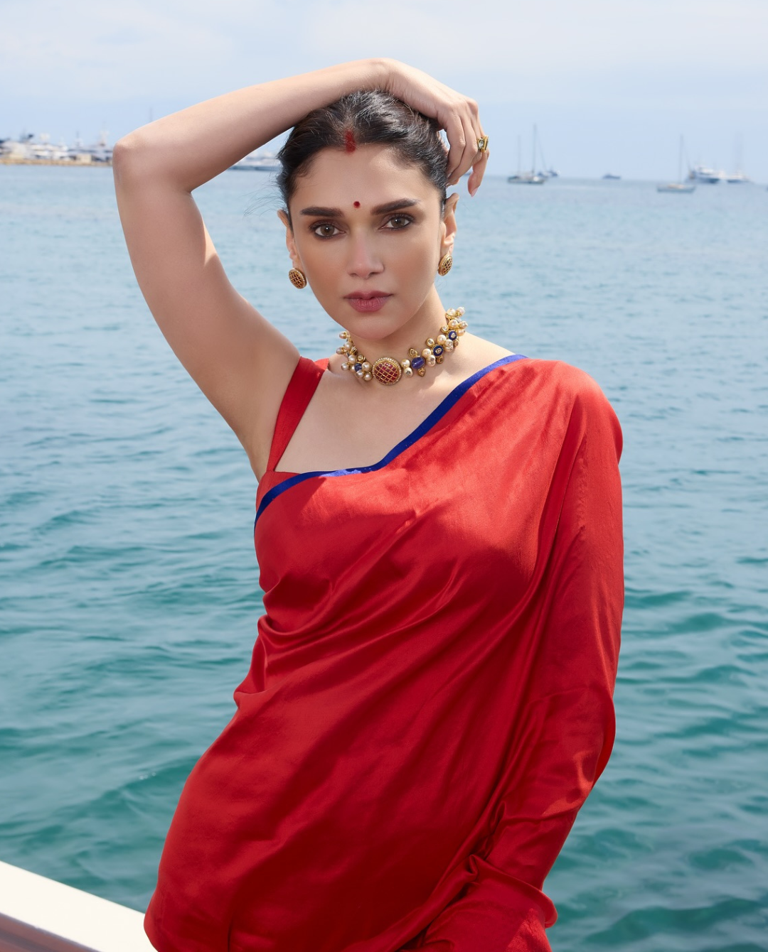 Aditi Rao Hydari: The Stunning Red Saree look from Cannes