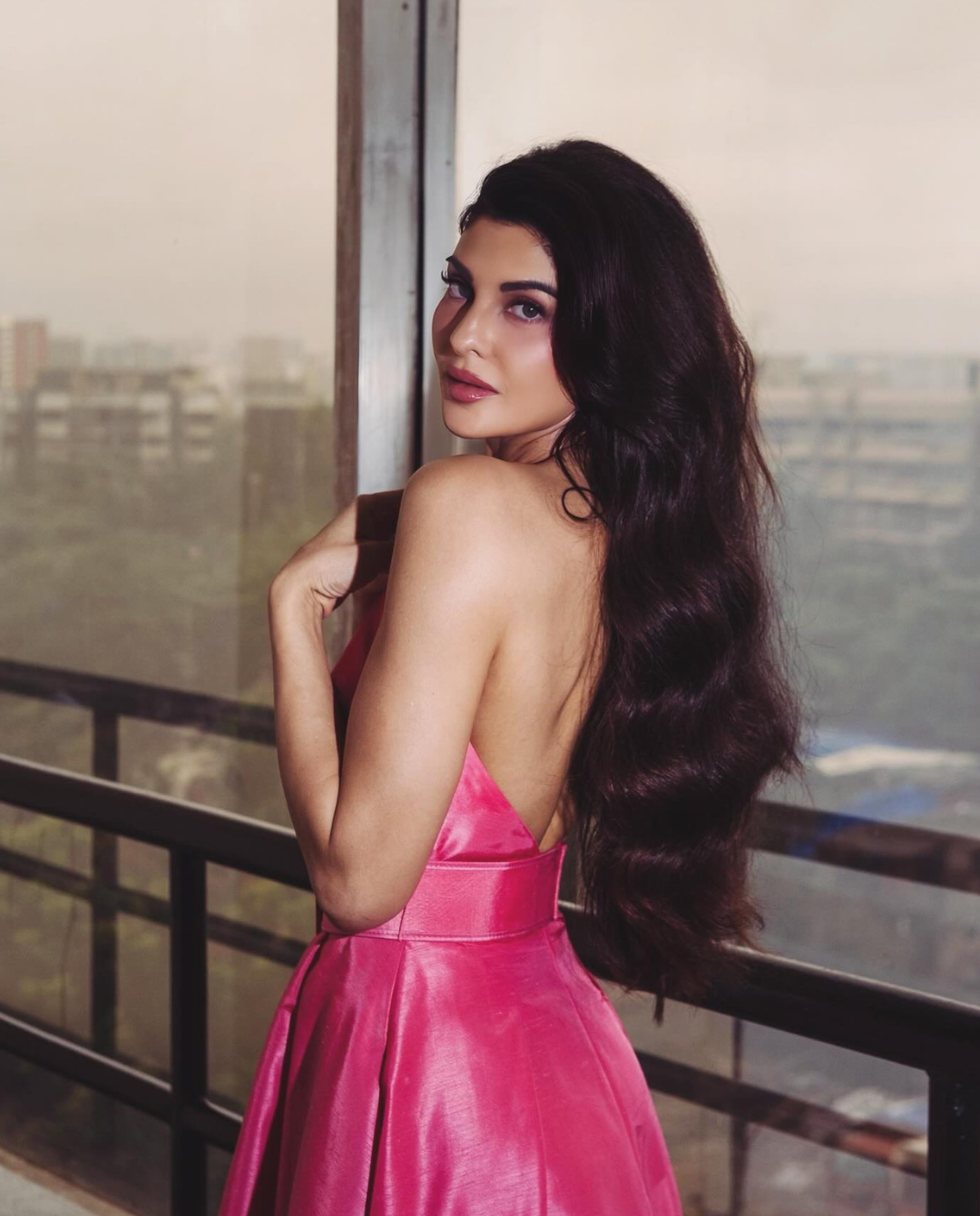 Jacqueline Fernandez: A pop of color on a monsoon day