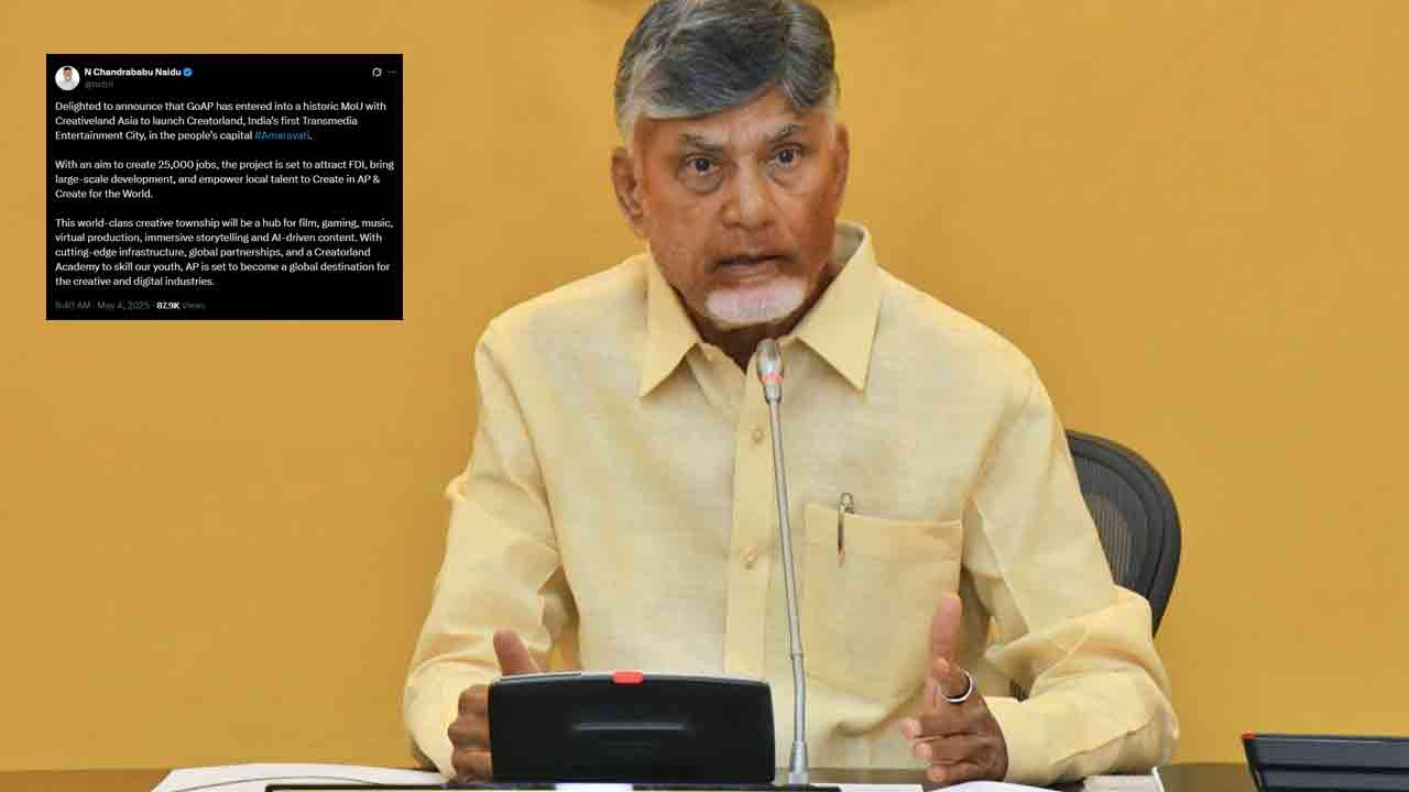 Amaravati to Host India’s First Transmedia City: CM Naidu’s Big Move
