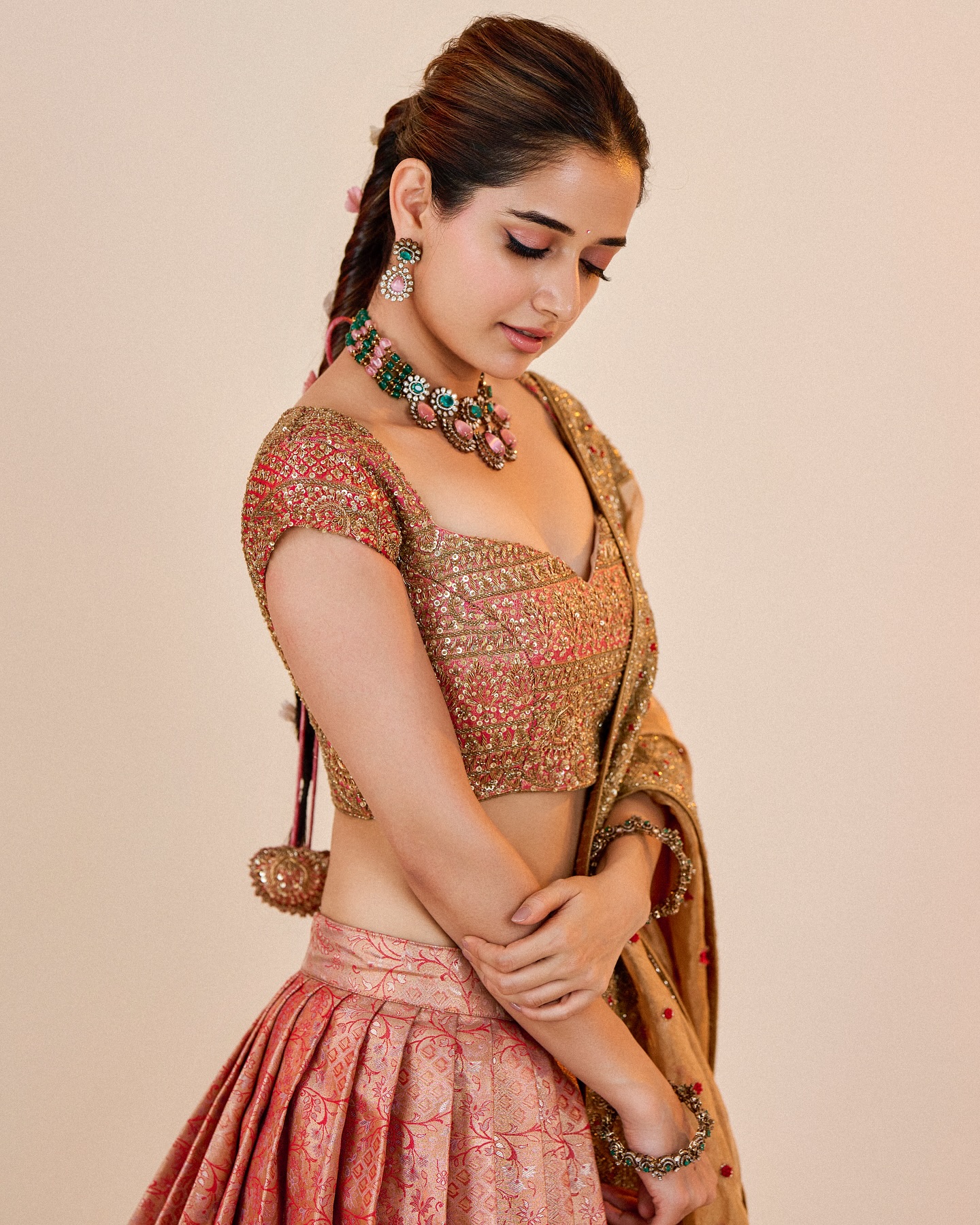 Ashika Ranganath Tops Lehenga Styles With Glamorous Look