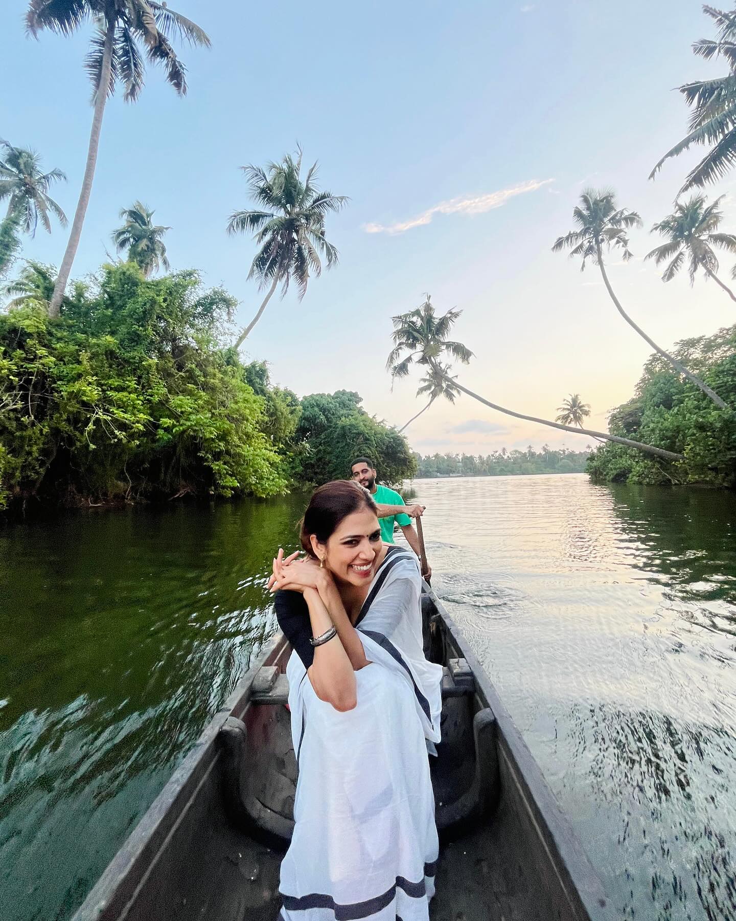 Malayalam Beauty Malavika Mohanan Hot Saree Look In Kerala