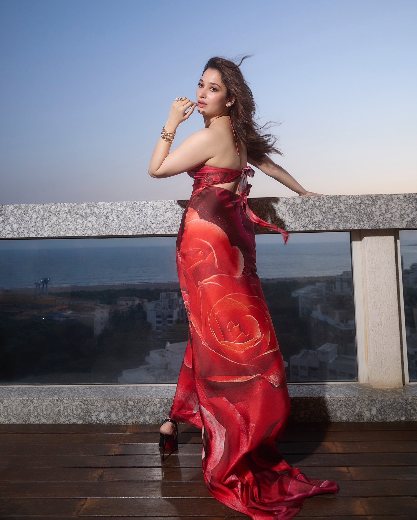 Tamannaah Bhatia Flaunts Red Floral Dress: Fashion Goals