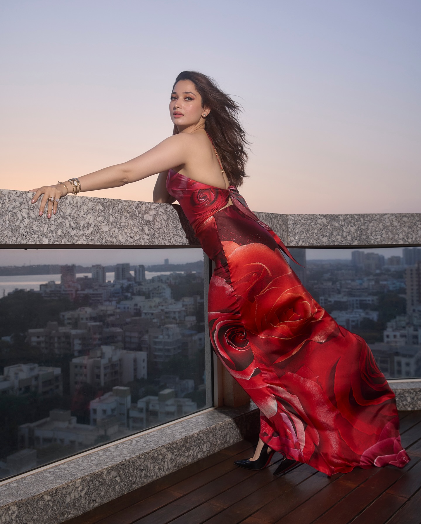 Tamannaah Bhatia Flaunts Red Floral Dress: Fashion Goals