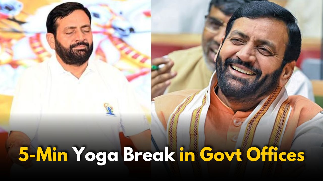 Haryana CM Announces 5-Minute Yoga Breaks in Govt Offices