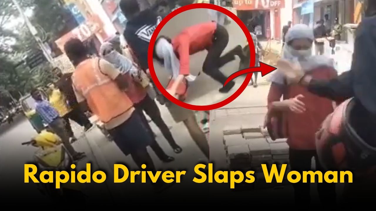 Rapido Driver Slaps Female Rider on Road