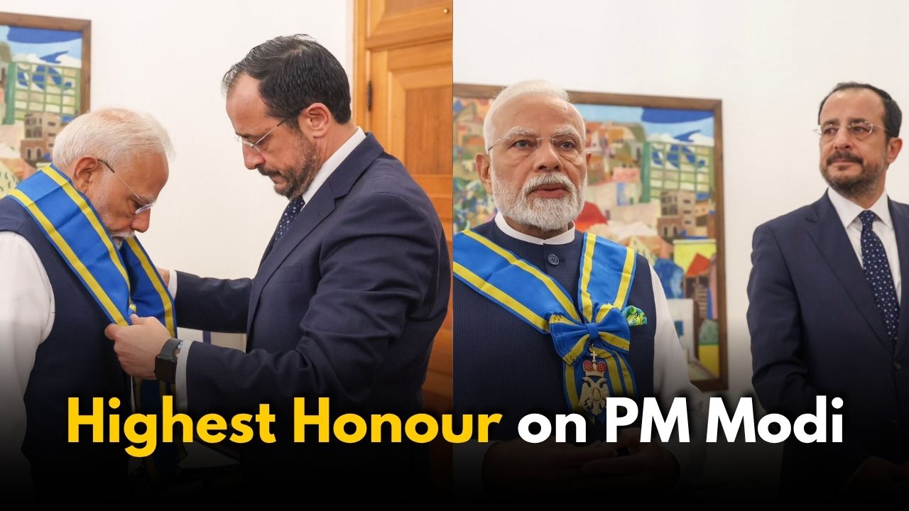 PM Modi Honoured with Cyprus’s Highest Civilian Award
