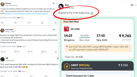 Ahmedabad Plane Crash: “Never Flying Air India Again”, netizens tweets