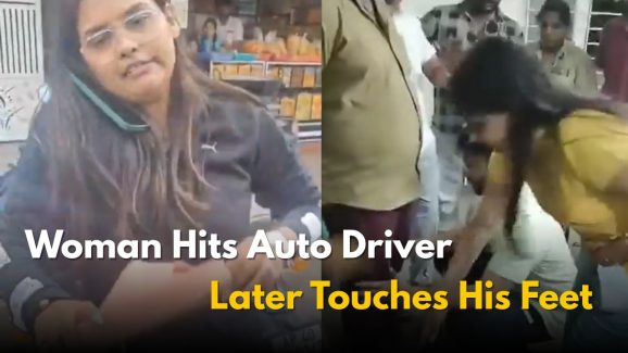 Bengaluru Woman Hits Auto Driver, Later Touches His Feet