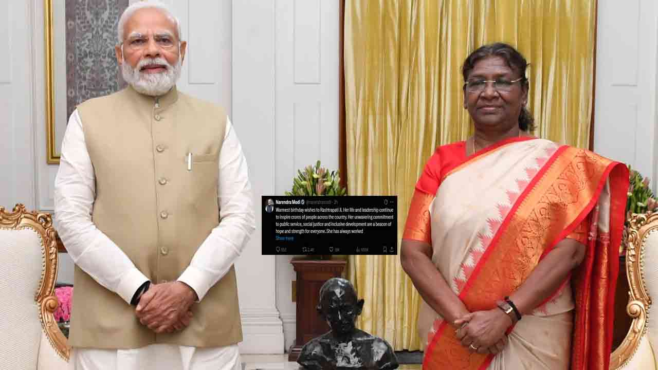 PM Modi Wishes President Murmu on Birthday Applauding Her Work