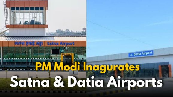 PM Modi Flags Off Satna and Datia Airports in MP