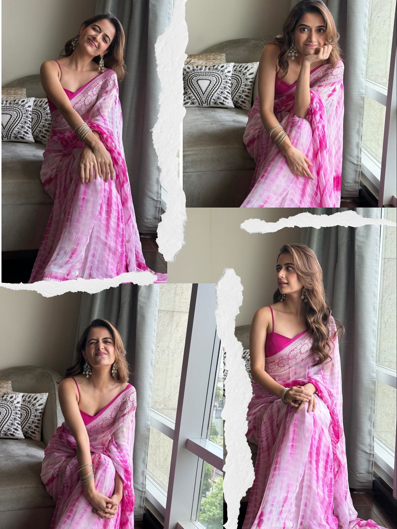 Ashika Ranganath Slays Pink Saree: Ethnic Glam Goals!