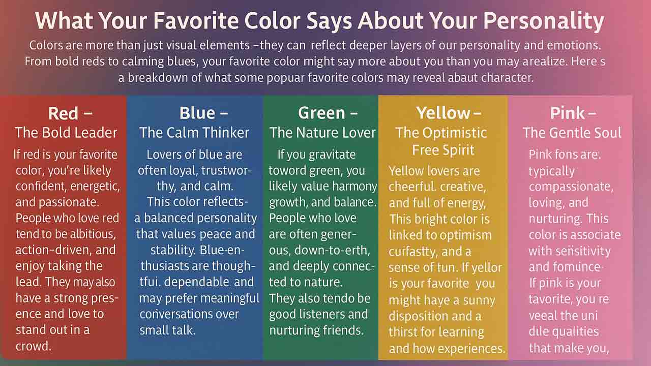 What Your Favourite Colour Says About Your Personality