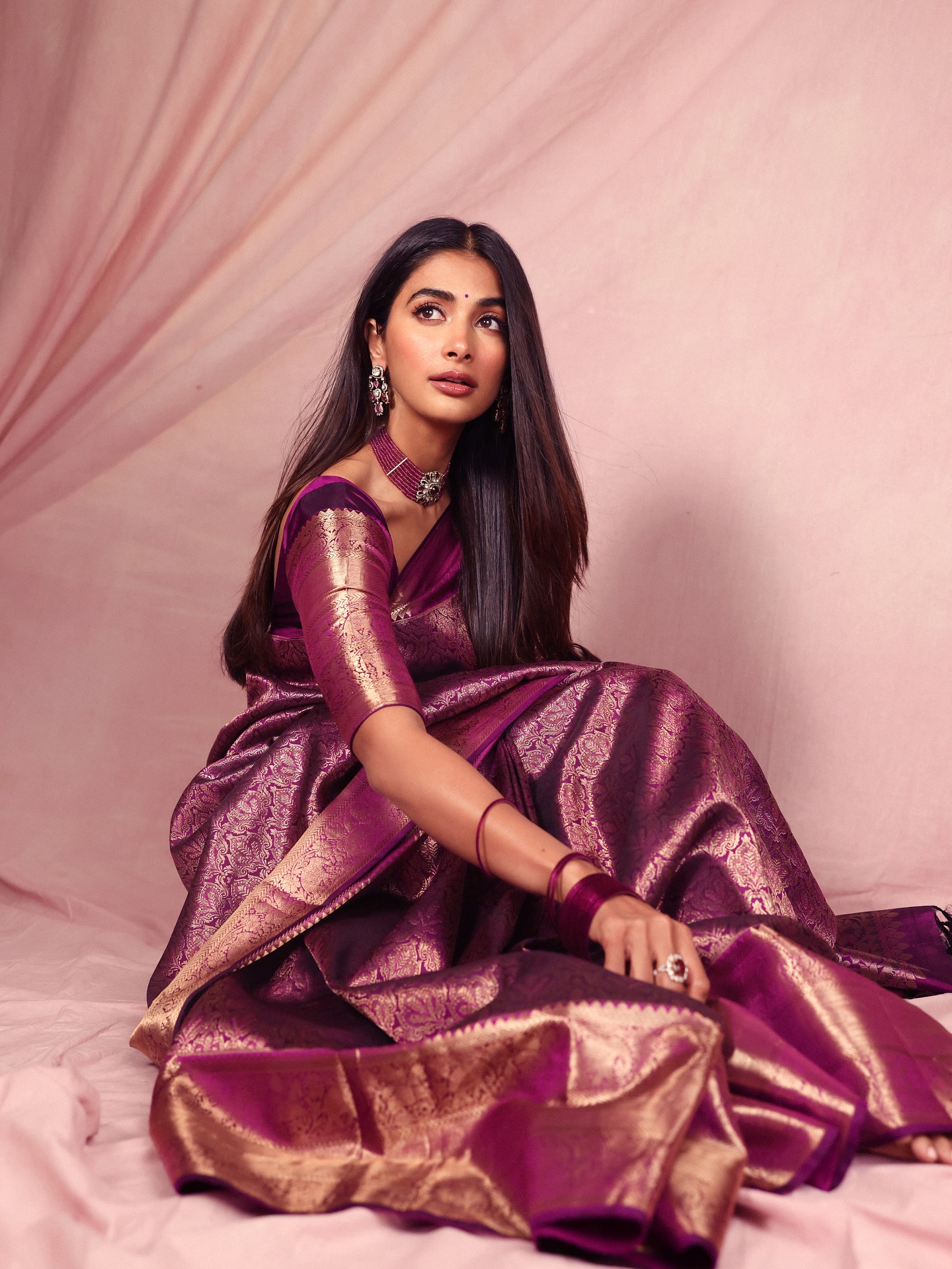 Pooja Hegde Kanjivaram Saree Look Sets the Internet on Fire