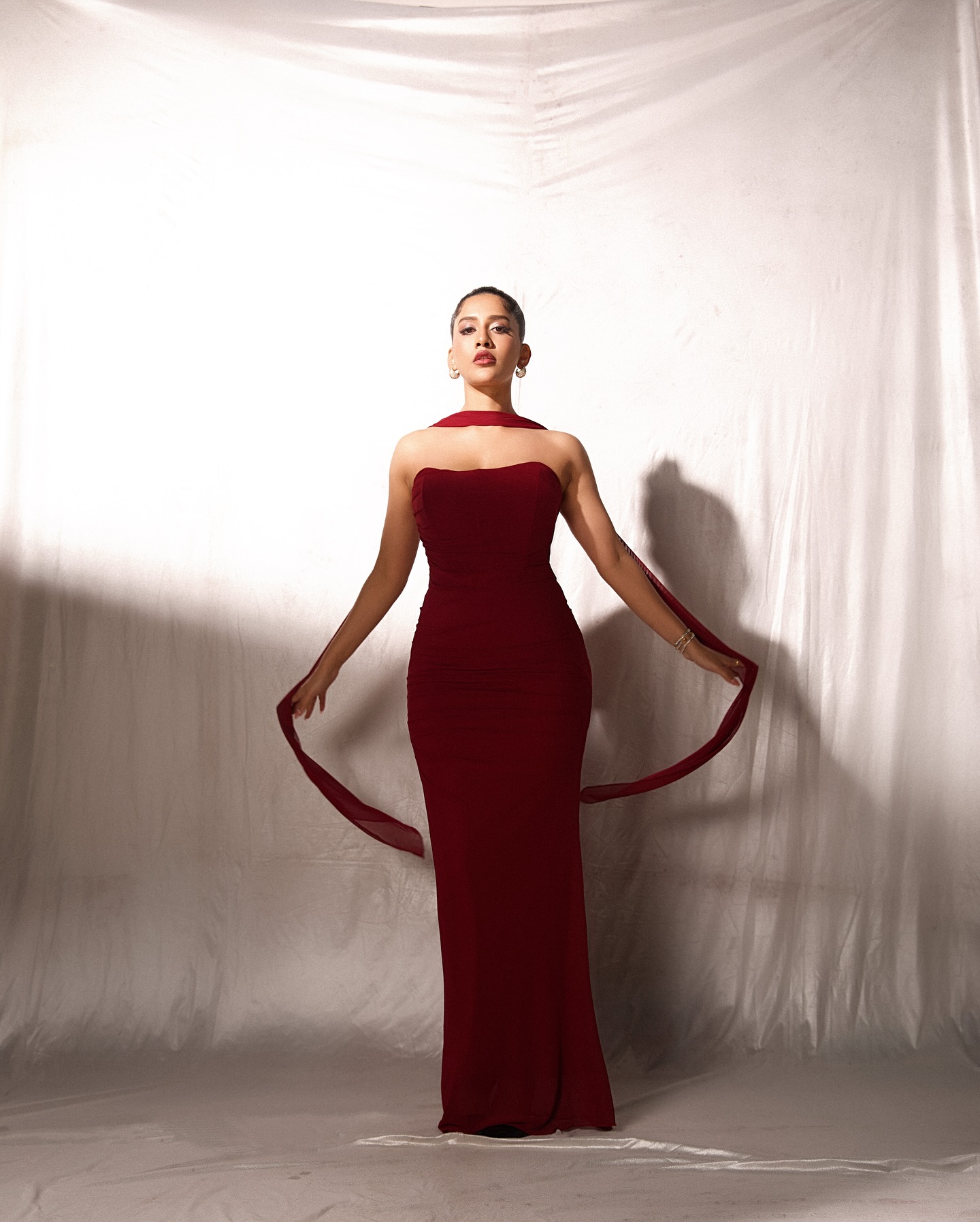 Nabha Natesh Leaves Fans Awestruck in Sleek Red Bodycon