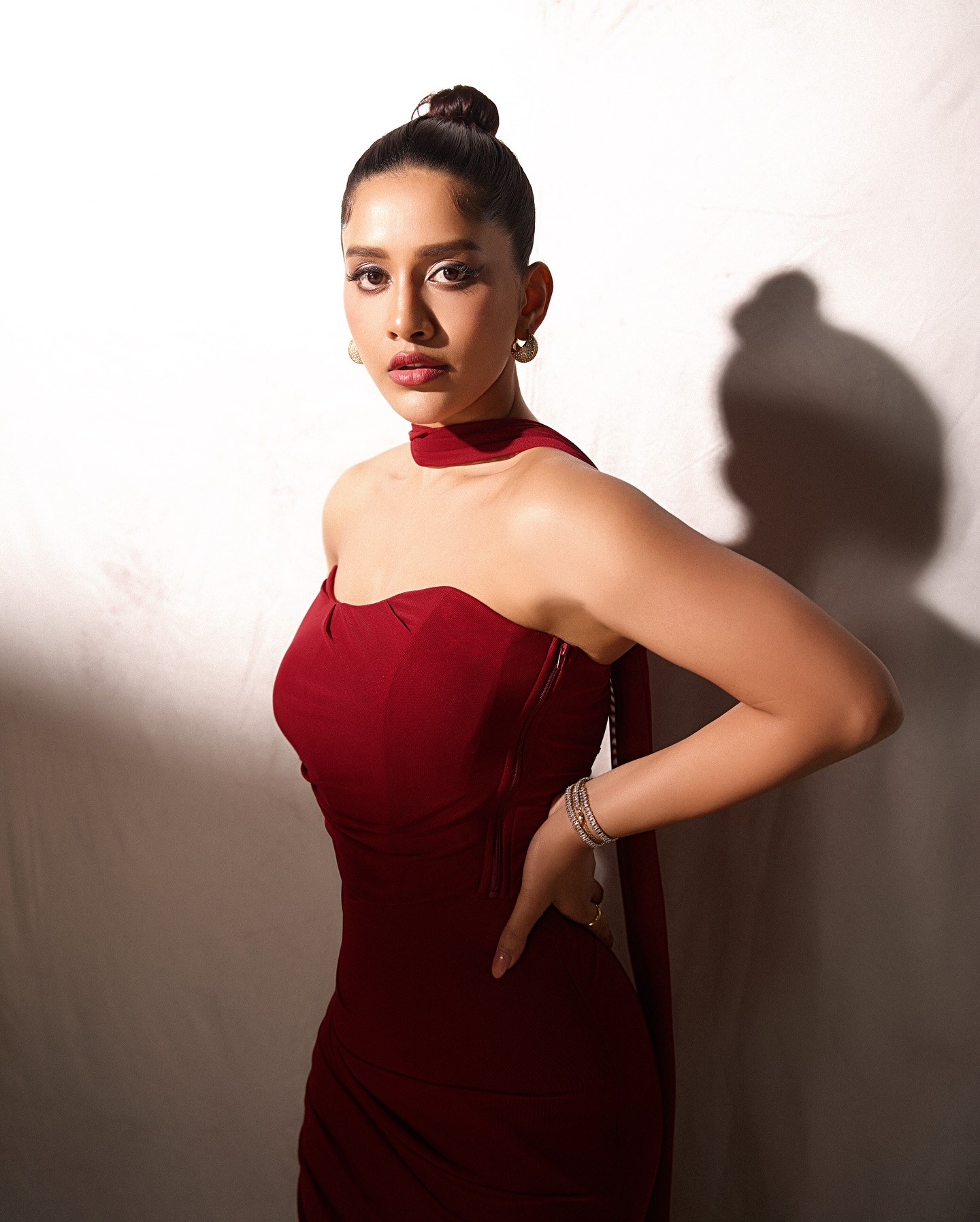 Nabha Natesh Leaves Fans Awestruck in Sleek Red Bodycon