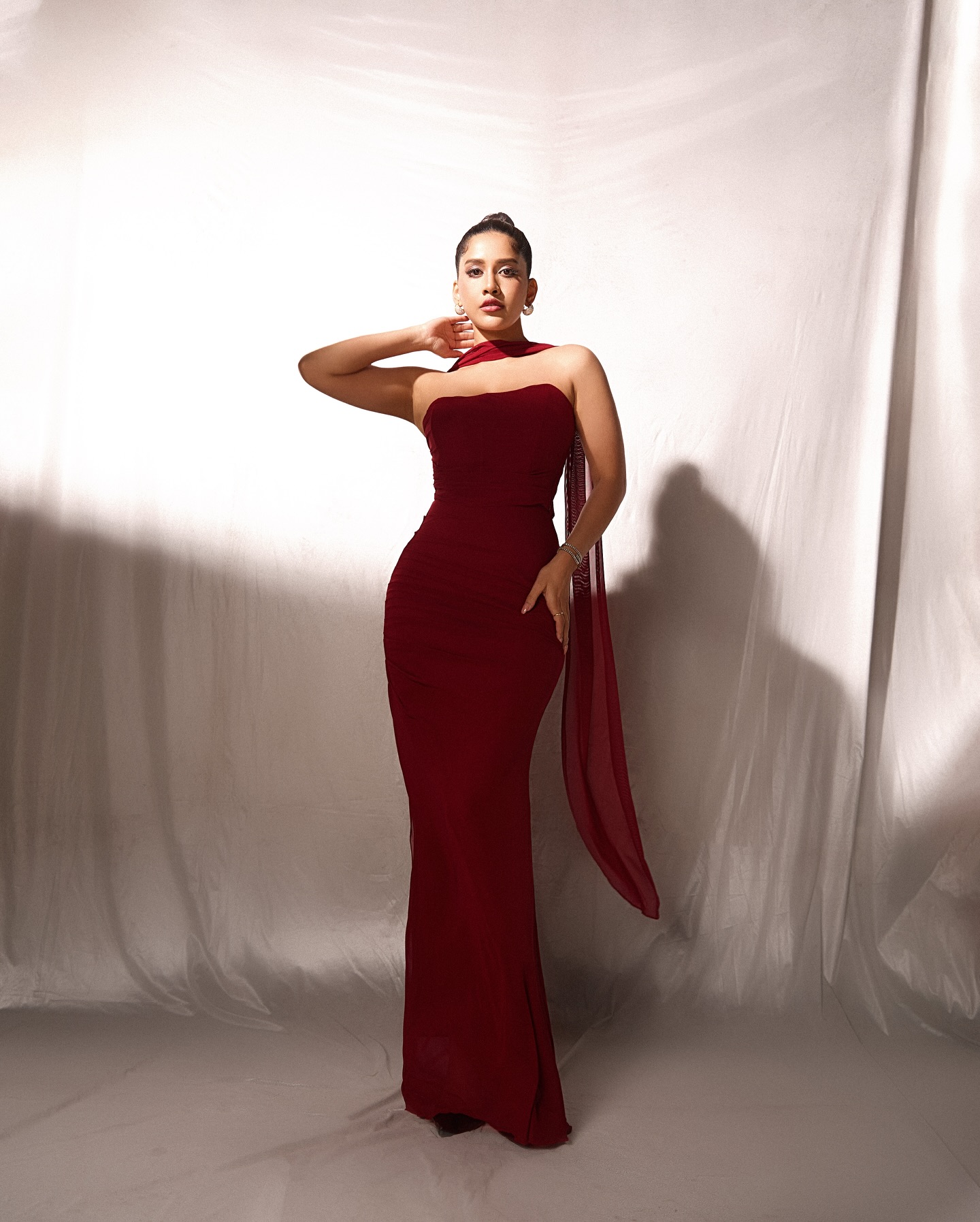 Nabha Natesh Leaves Fans Awestruck in Sleek Red Bodycon
