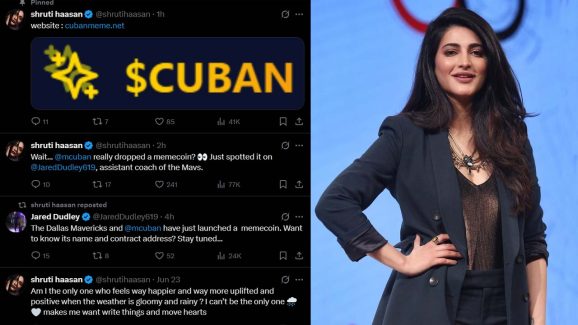 Shruti Haasan’s X Account Hacked? Cryptic Memecoin Tweets