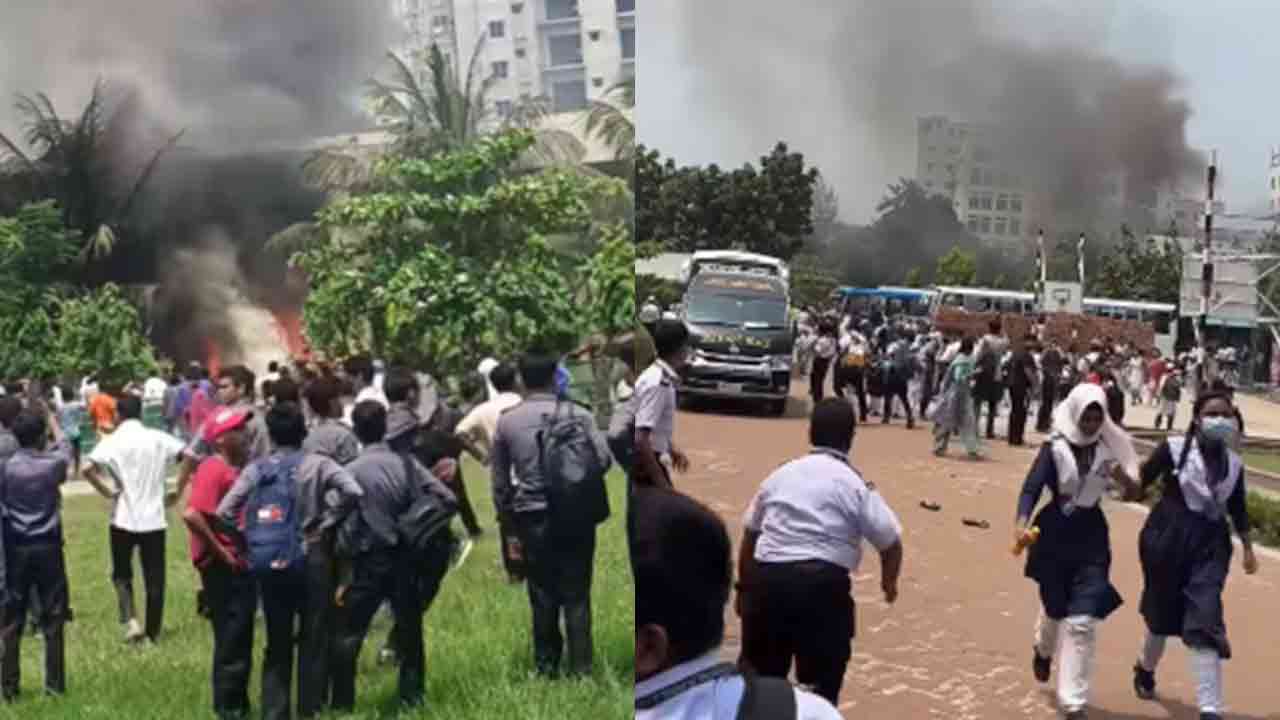 Bangladesh Air Force Jet Crashes into School Campus