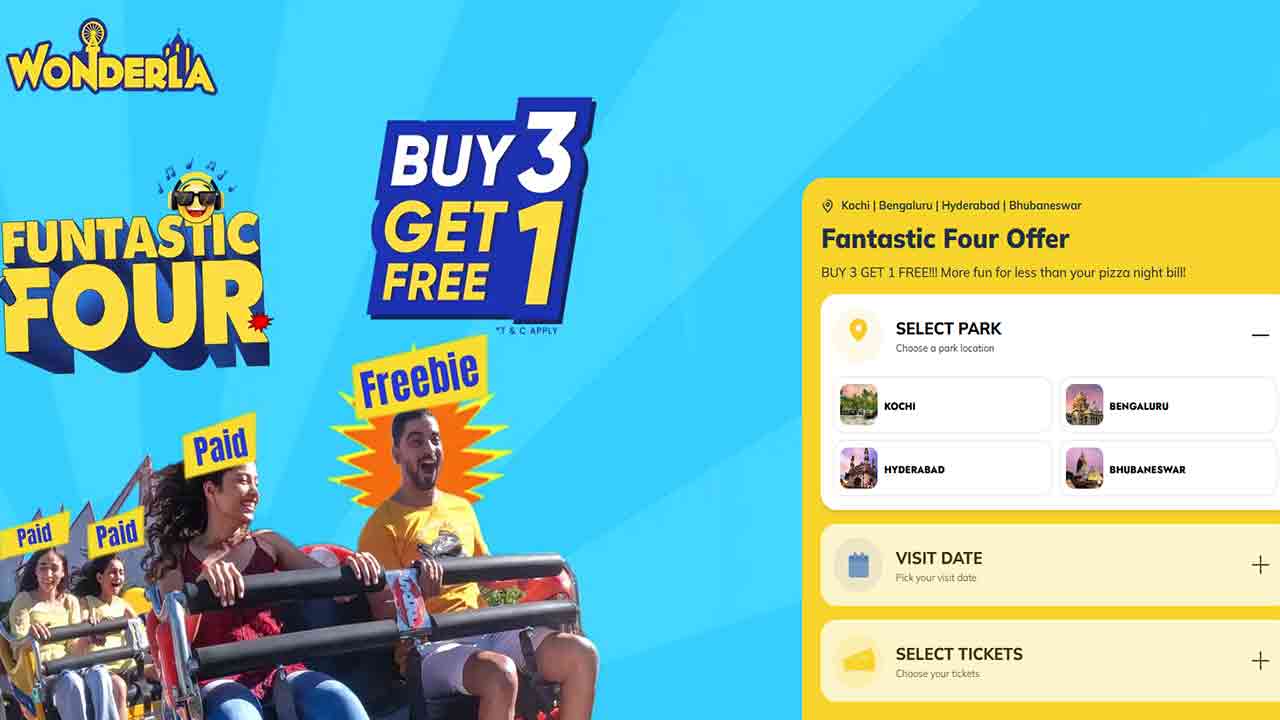 Hyderabad Wonderla Buy 3 Get 1 Free Offer: Save Big With Crazy Deal Before it Expires