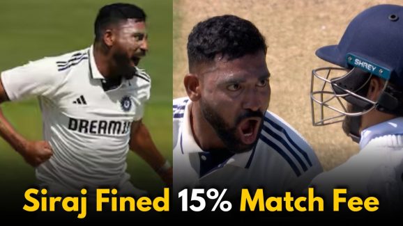 Siraj Fined 15% Match Fee for Duckett Send-Off