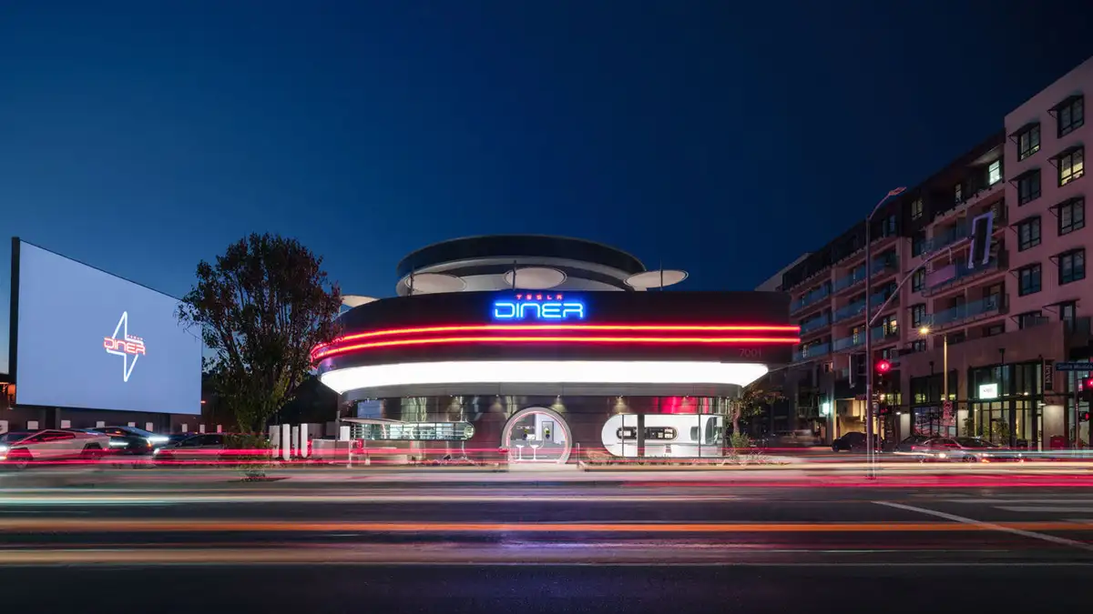 Elon Musk’s Dream Tesla Diner Now Open in Los Angeles: A Futuristic Take on Classic Americana