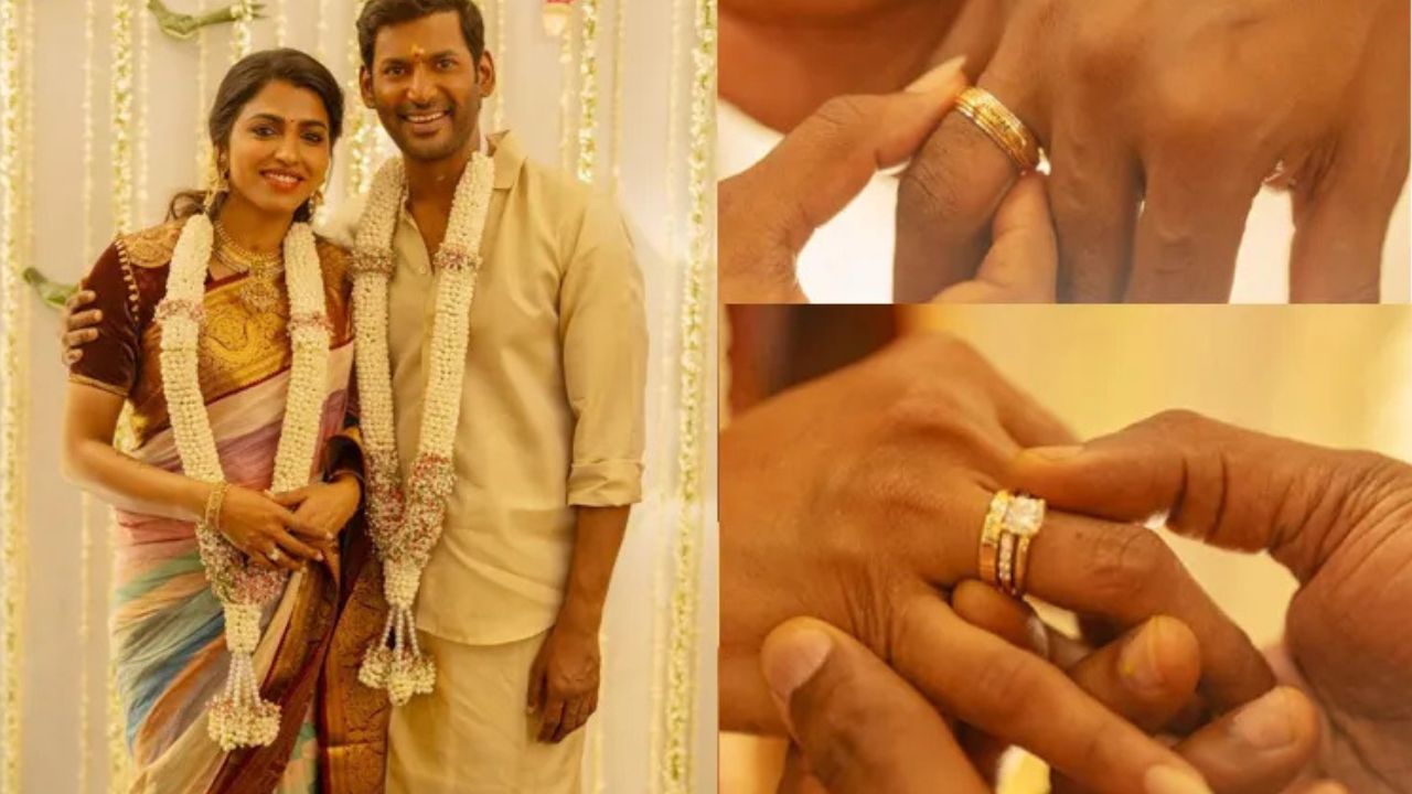 Actor Vishal and Sai Dhanshika got Engaged