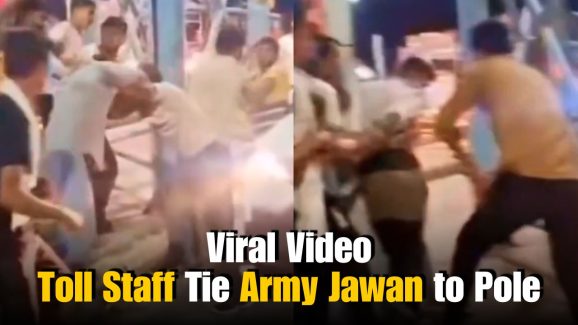 Army Jawan Brutally Beaten by Toll Staff on Meerut–Karnal Highway: Watch