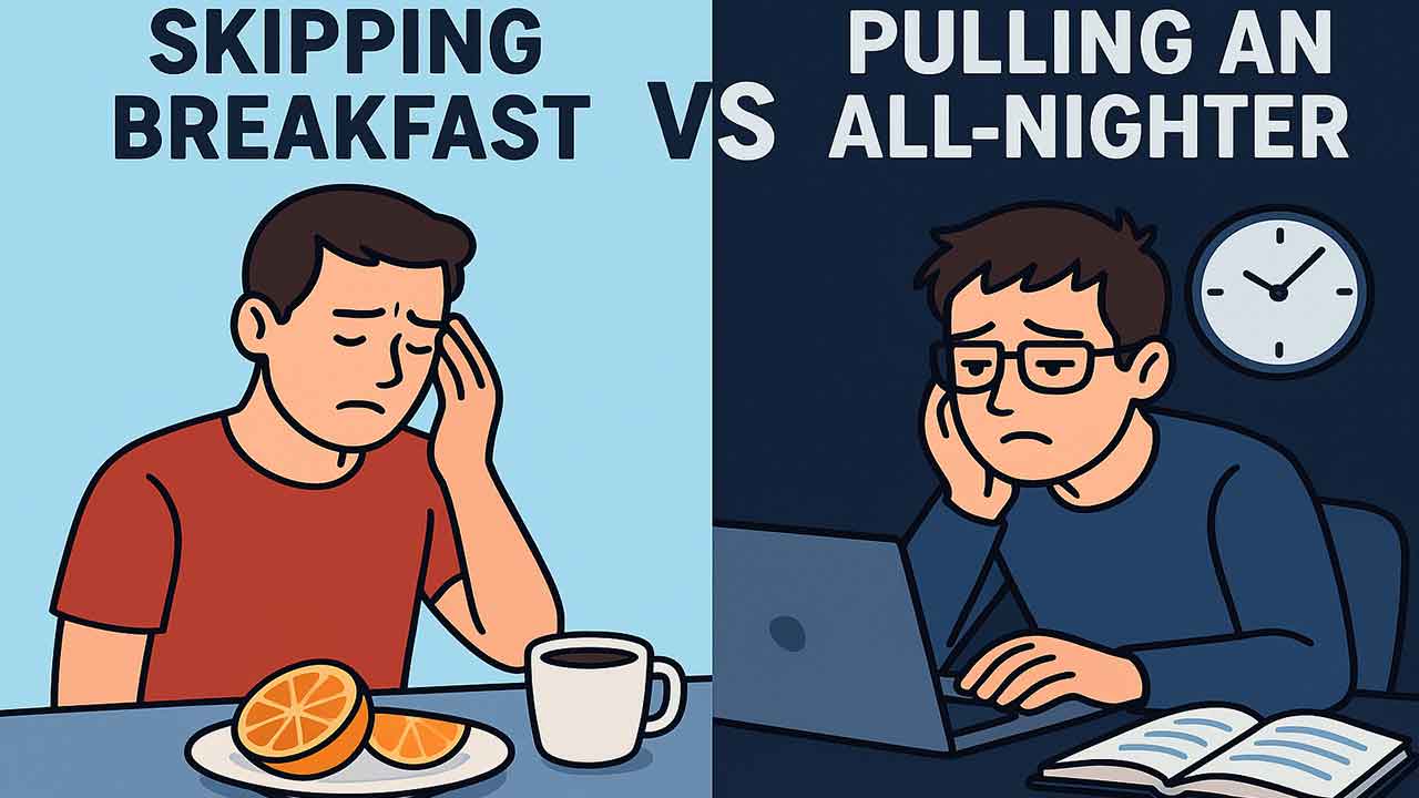 Skipping Breakfast vs Pulling an All-Nighter: Which Hurts Your Brain More?