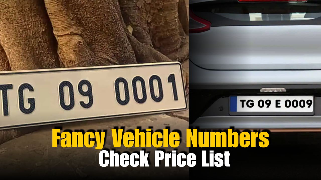 Fancy Vehicle Numbers in Telangana: Full Price and New Tax Details