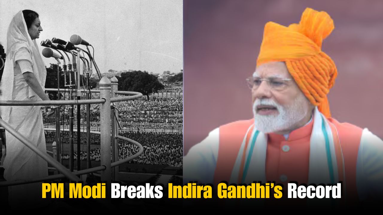PM Modi Overtakes Indira Gandhi’s Independence Day Record