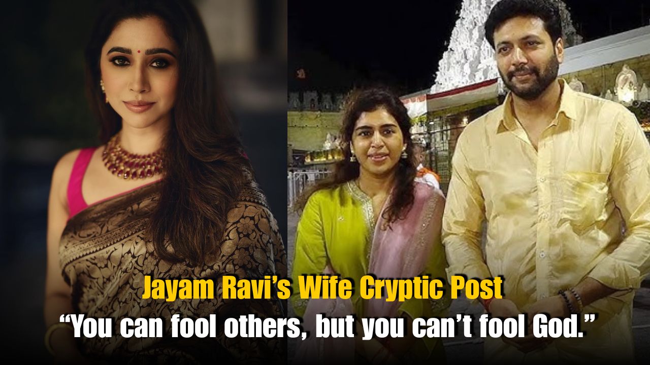 Jayam Ravi’s Tirumala Visit With Singer Sparks Wife’s Anger
