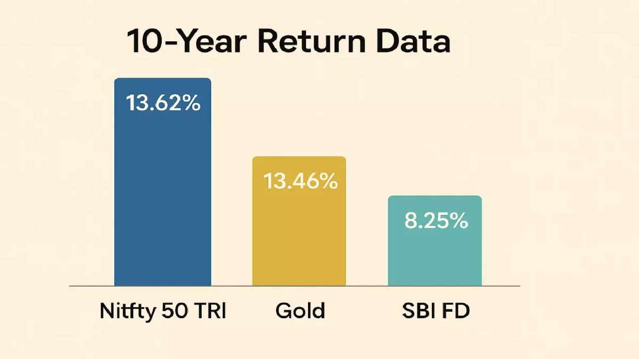 Gold vs Stocks vs SBI FD: Which Gave Best Returns Over 10 Years?